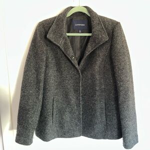 Land’s End Charcoal Grey Wool Pea Coat